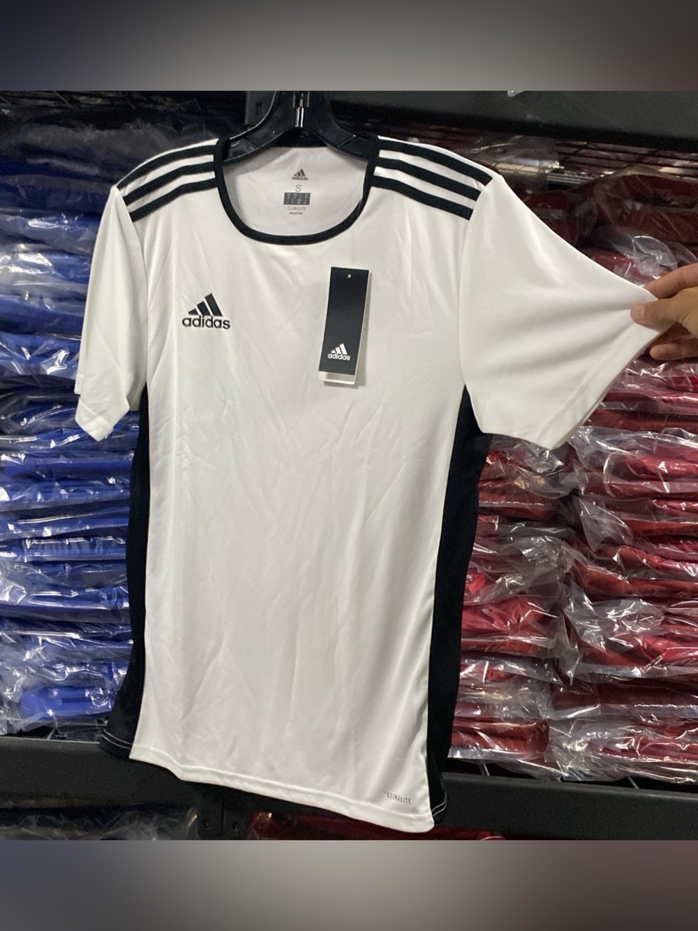 Adidas Entrada 18 Soccer Jersey NWT Men’s Small White Black Climalite NWT CD8438 - Picture 5 of 10